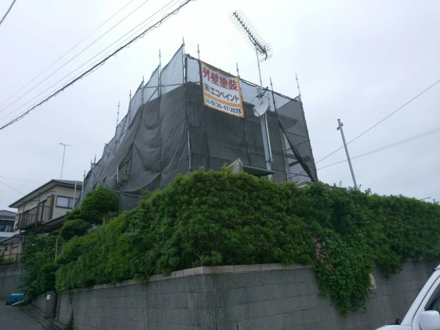 茂原市長谷で外壁・屋根塗装工事が着工です。