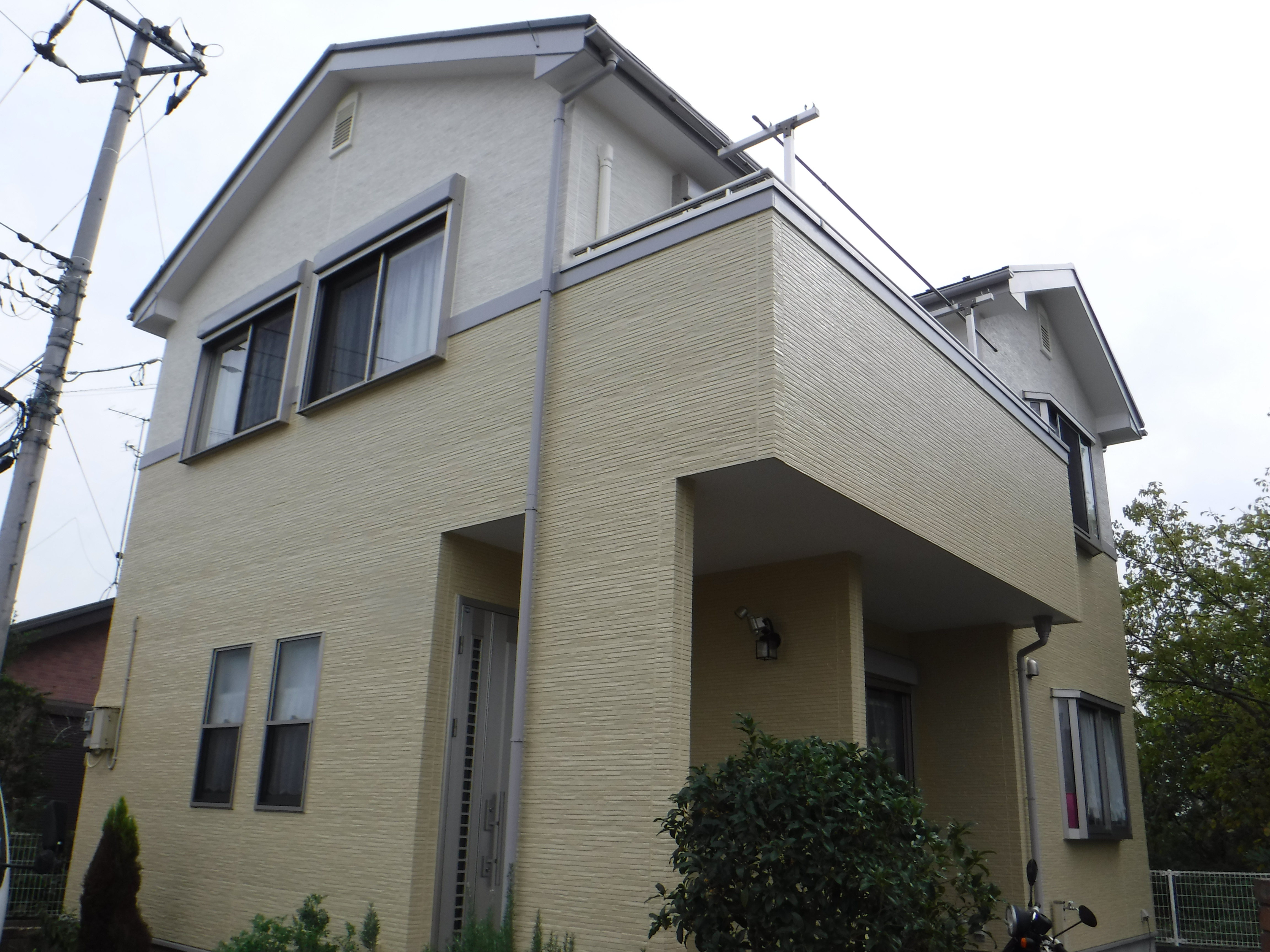 大網白里市で外壁・屋根塗装工事が完工です。
