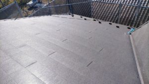 大網白里市で屋根カバー工事が完工です。