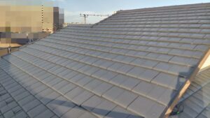 市原市で屋根塗装工事が完工です。